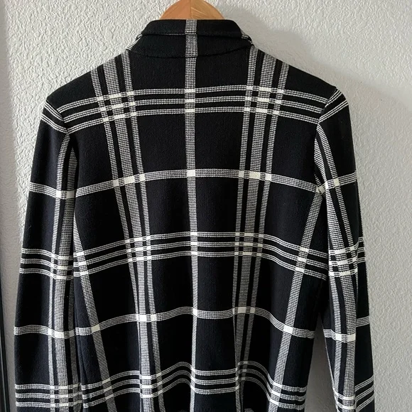 SOLD Ralph Lauren petite size Medium black and white plaid jacket - Picture 3 of 6